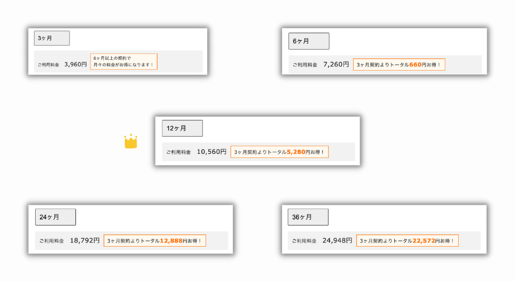 サーバー契約期間の選択肢2
